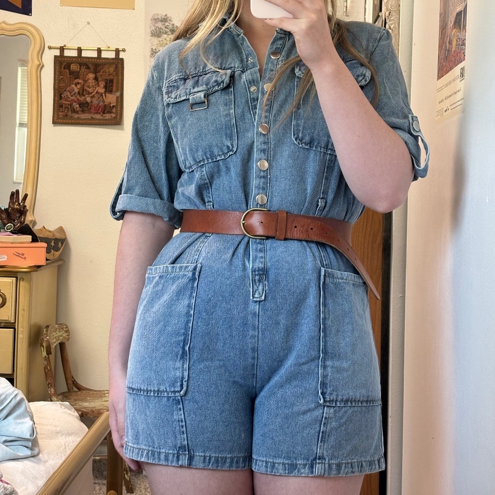 Denim Romper